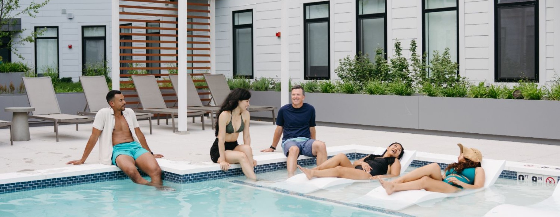 gibson point faq page banner image showing people at pool