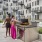 Outdoor BBQ grill in the courtyard next to the pool at Gibson Point apartments in Revere, Massachusetts