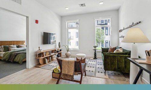 living room at gibson point in revere ma