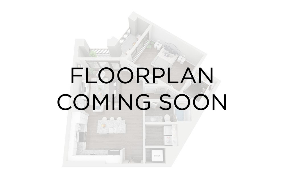 S5 - Studio floorplan layout with 1 bathroom and 606 square feet